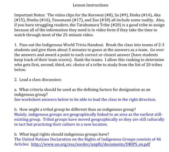 Indigenous Tribes - An Introduction to Culture - Amped Up Learning