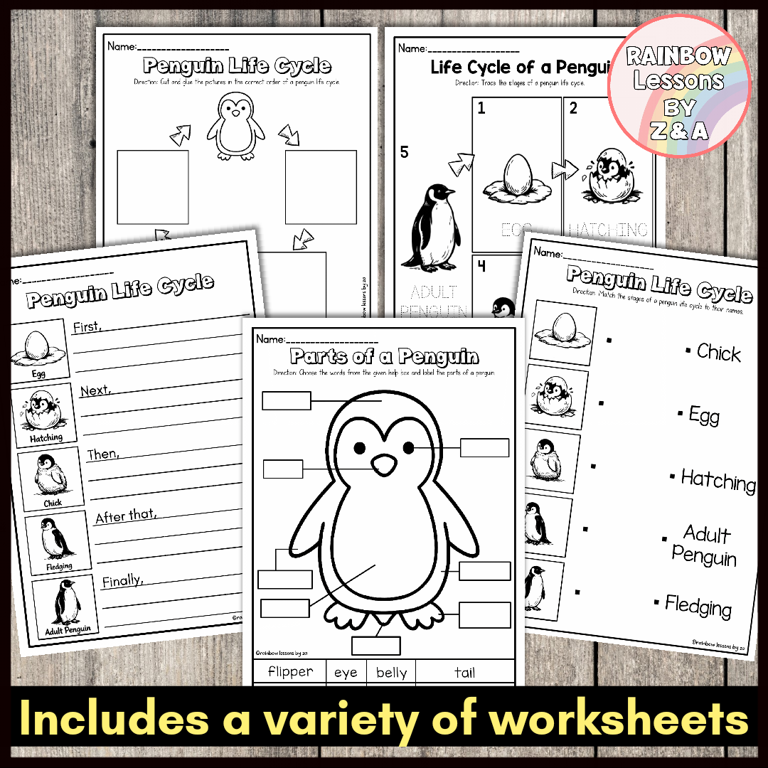 Life Cycle Of A Penguin Crafts | Penguin Activities | All About ...