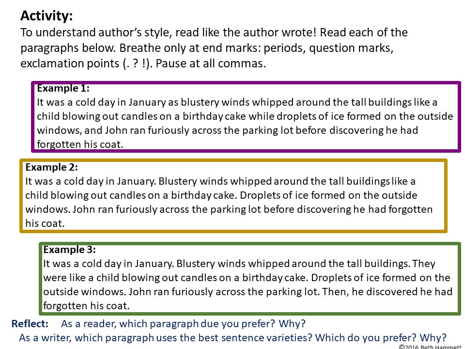 Author's Style and Types of Sentences (Upper Level) - Amped Up Learning