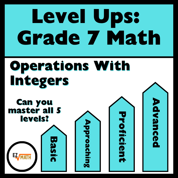 Level Ups: Operations With Integers Practice Activity | 7th Grade Math ...