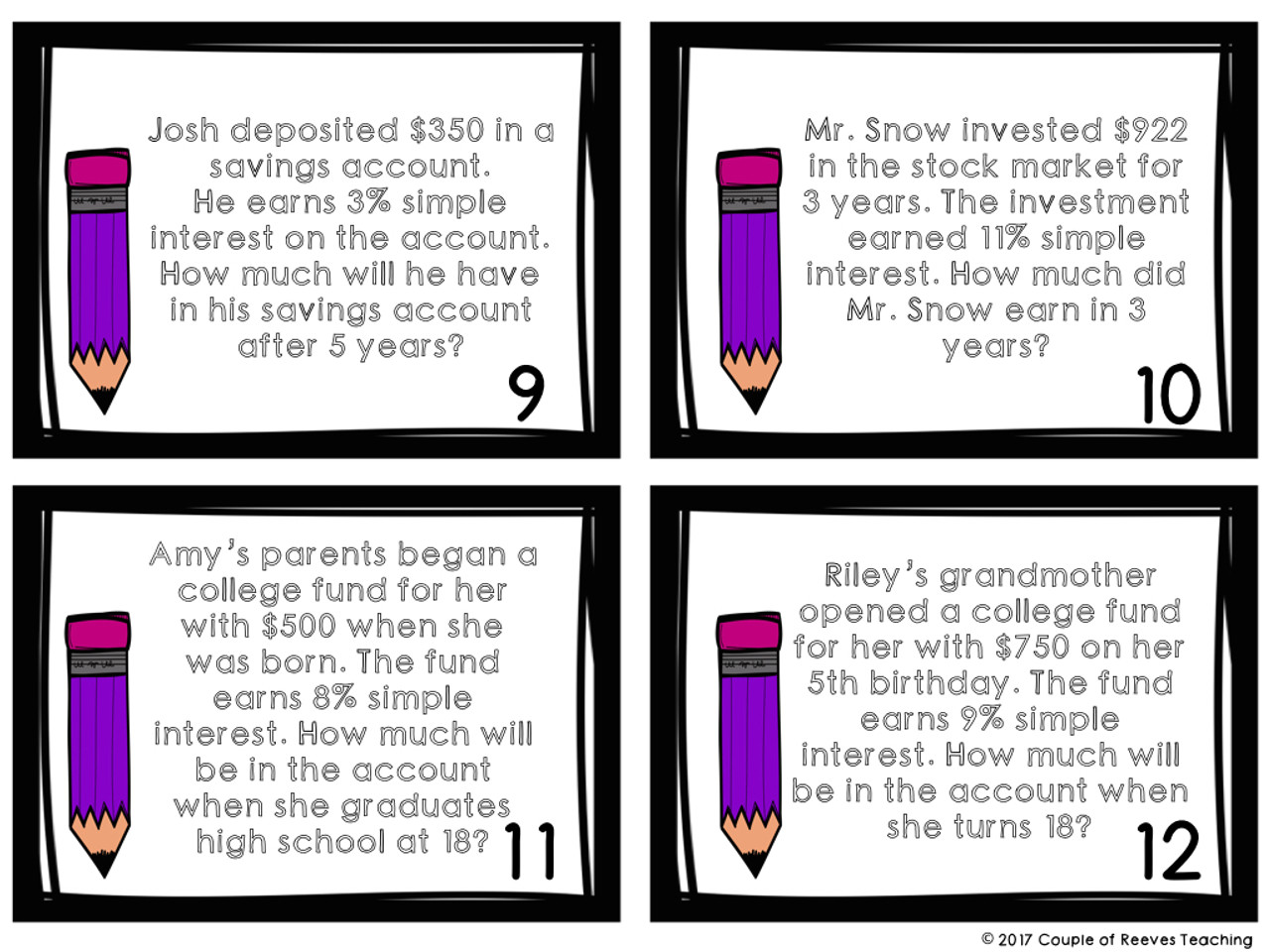 lesson 8 homework practice financial literacy simple interest