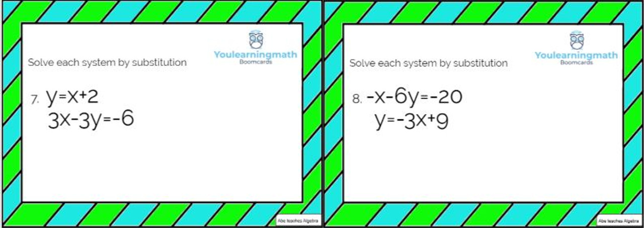 Solving Systems of Linear Equations using the Substitution Method: Foldable for INB