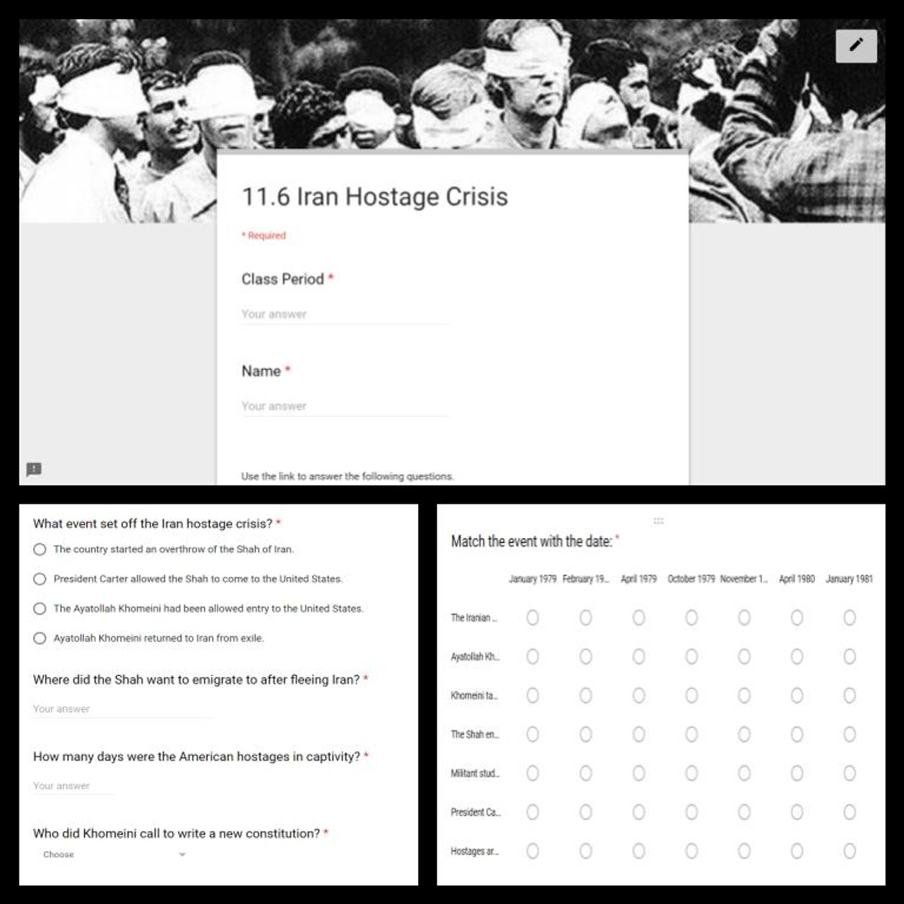 Interactive Timeline Iran Hostage Crisis Amped Up Learning