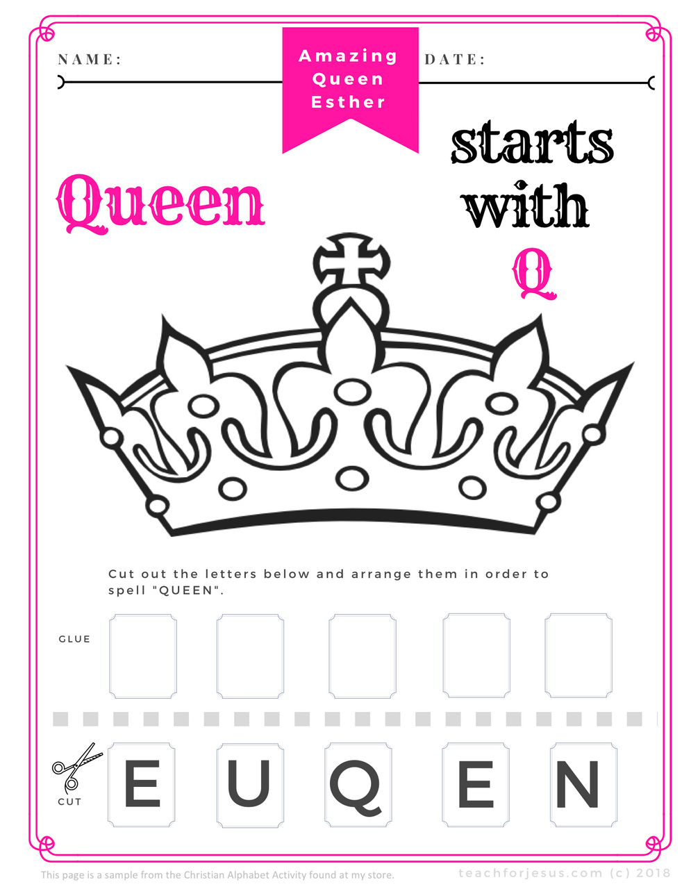 Queen Esther Printables - Printable World Holiday
