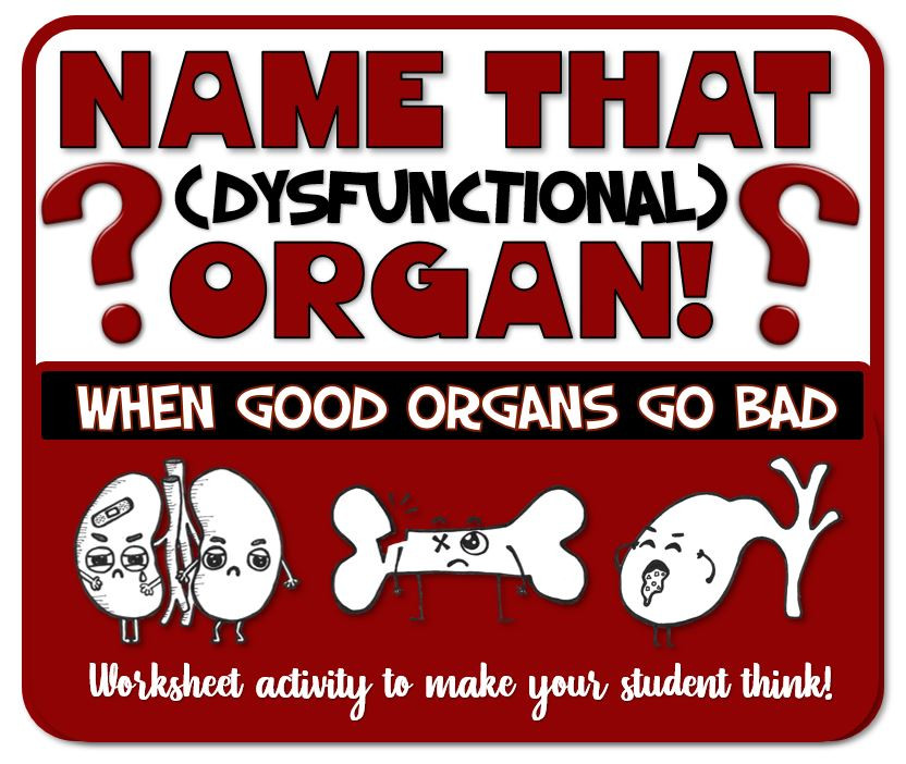 Name That (dysfunctional) Organ! Activity- Distance Learning Option! -  Amped Up Learning