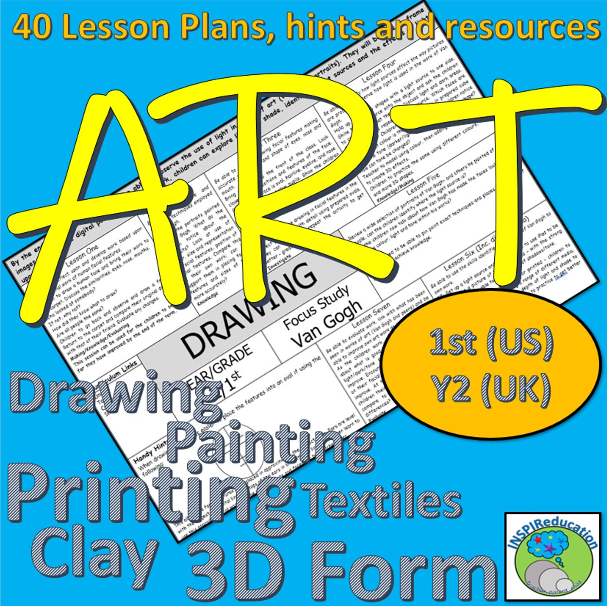 Art Lessons, skills, hints, artists - 1st Grade (US) Year 2 (UK)