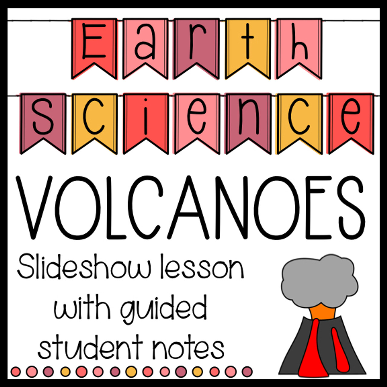 Distance Learning Volcano Slideshow Lesson with Guided Student Notes