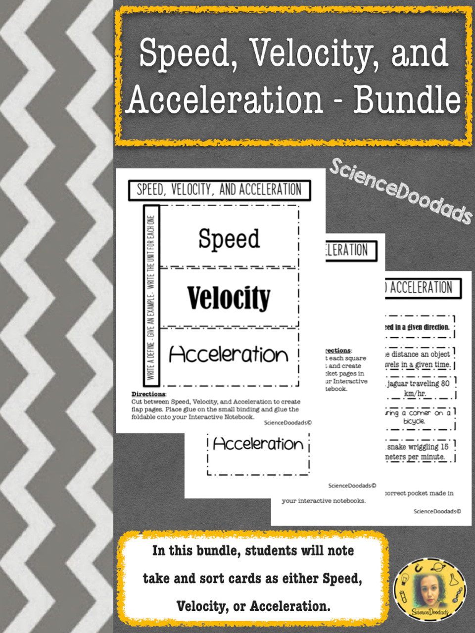 Speed, Velocity, and Acceleration - Bundle