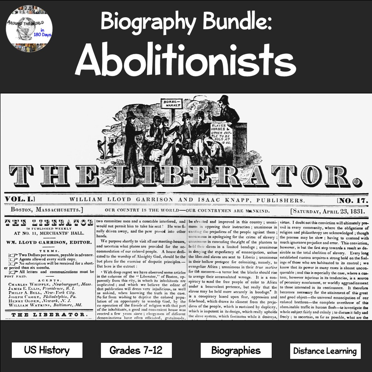 Biography Bundle: Abolitionists (Distance Learning Option)