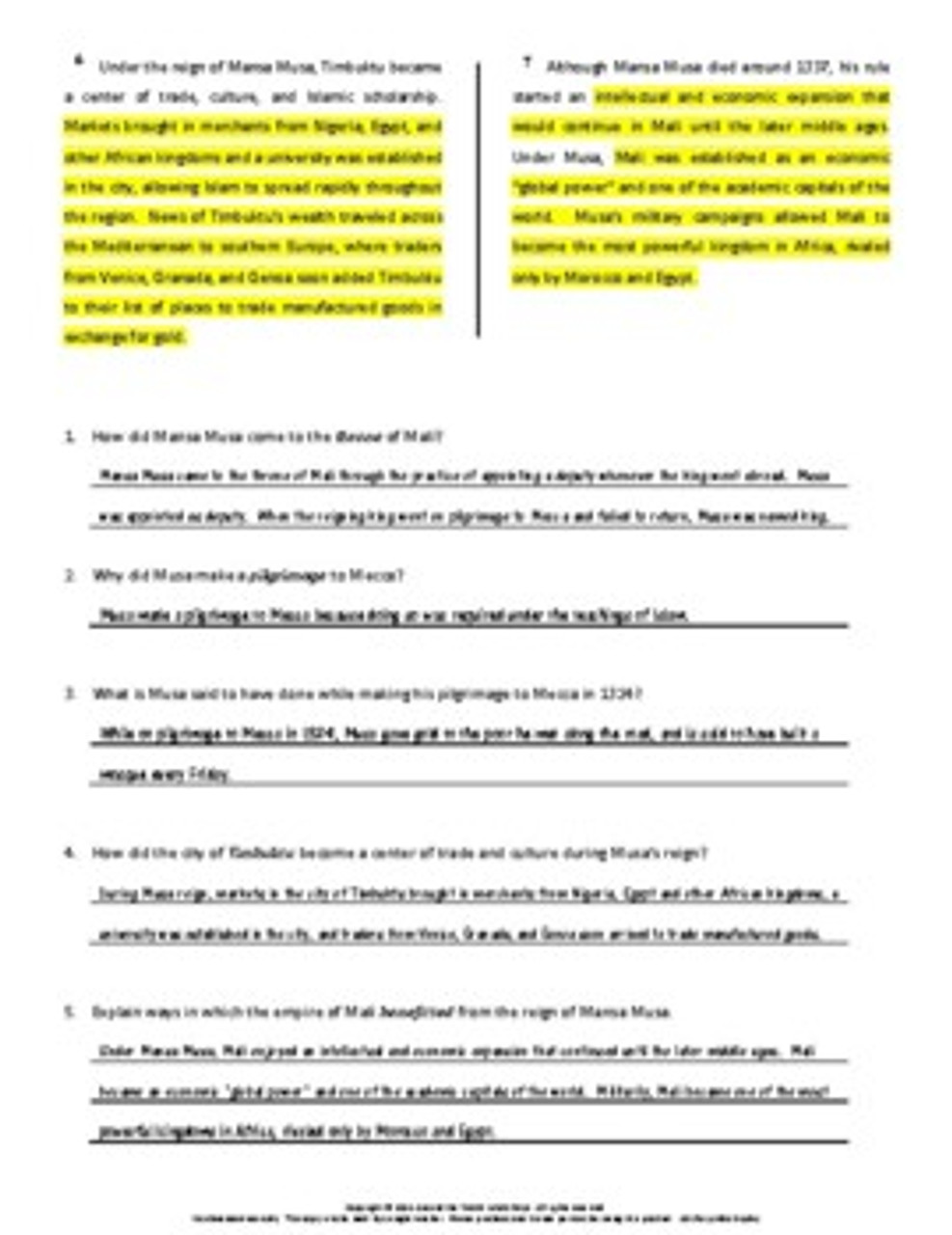 Biography: Mansa Musa - Amped Up Learning