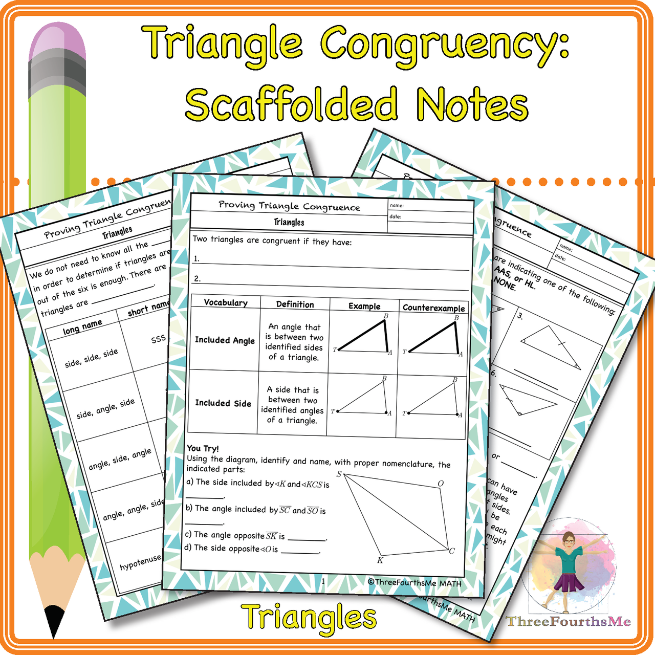 Triangle Congruency Scaffolded Notes - Amped Up Learning