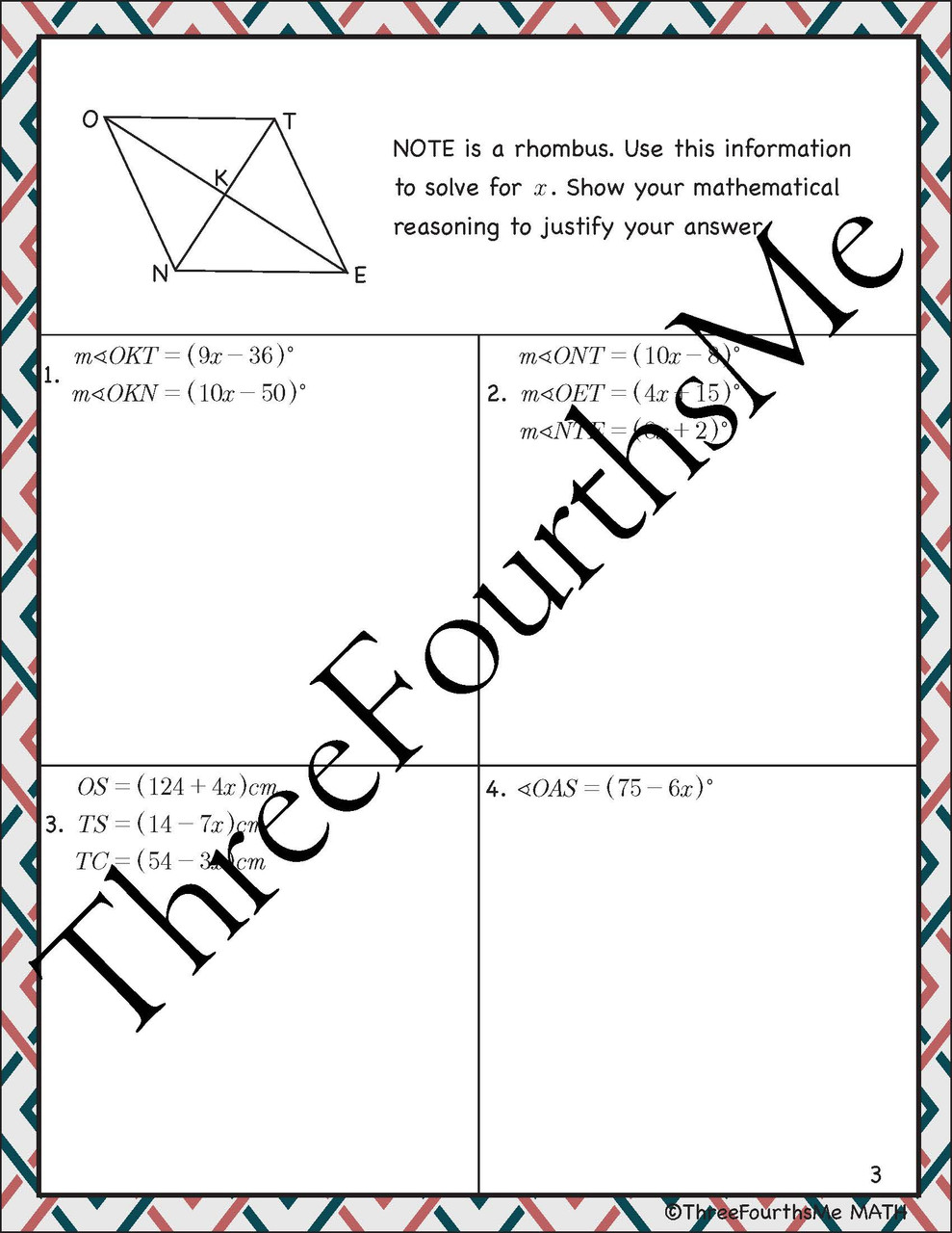 Parallelograms: Rhombi, Rectangles, and Squares Scaffolded Notes - Amped Up  Learning