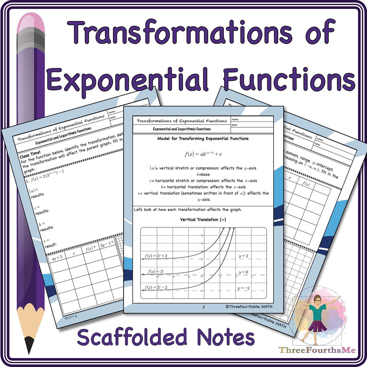 Transformations of Exponential Functions Scaffolded Notes