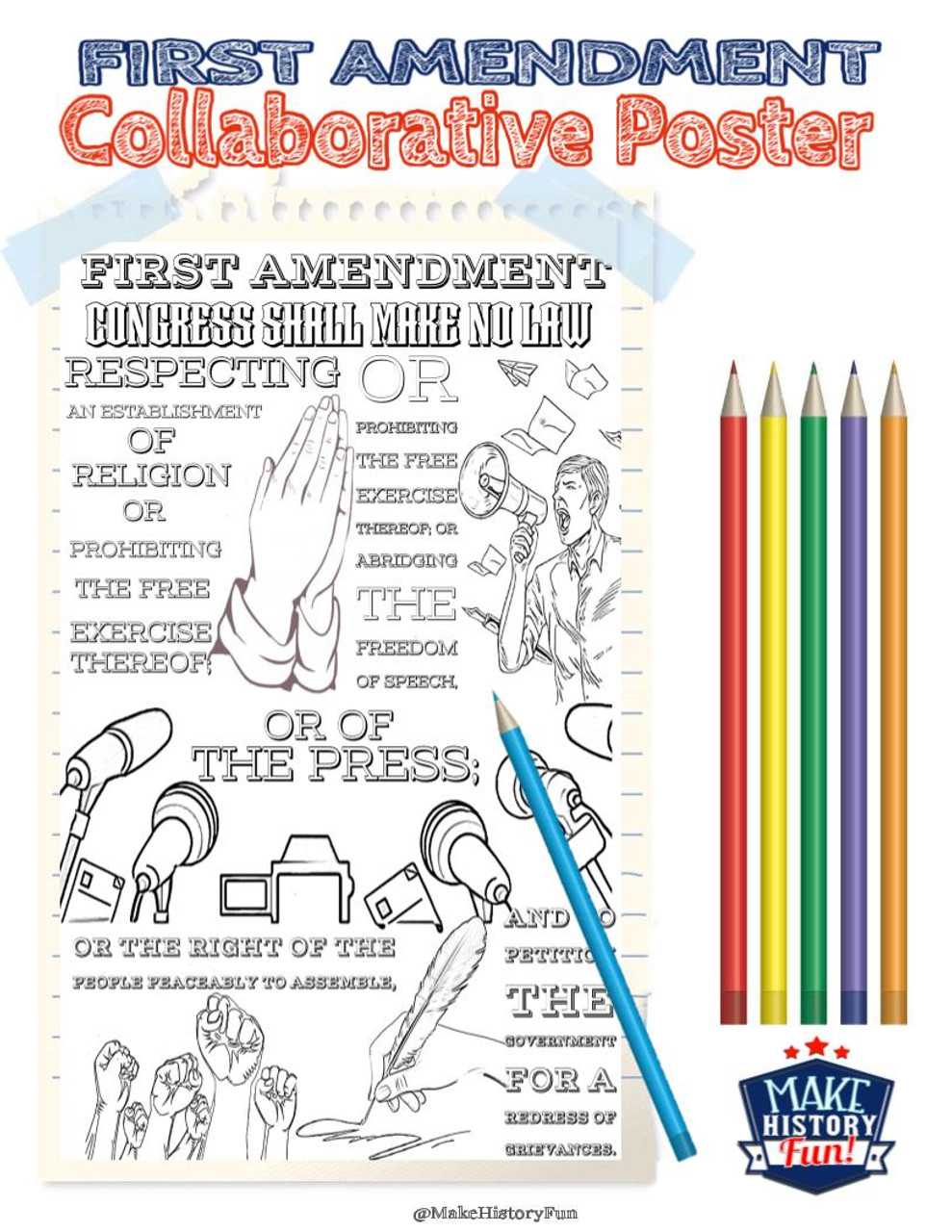 Color, collaborate, and create meaningful discussions with this whole class poster project.