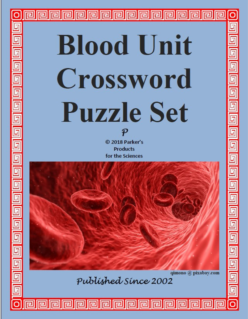 Blood Unit Crossword Puzzle Set