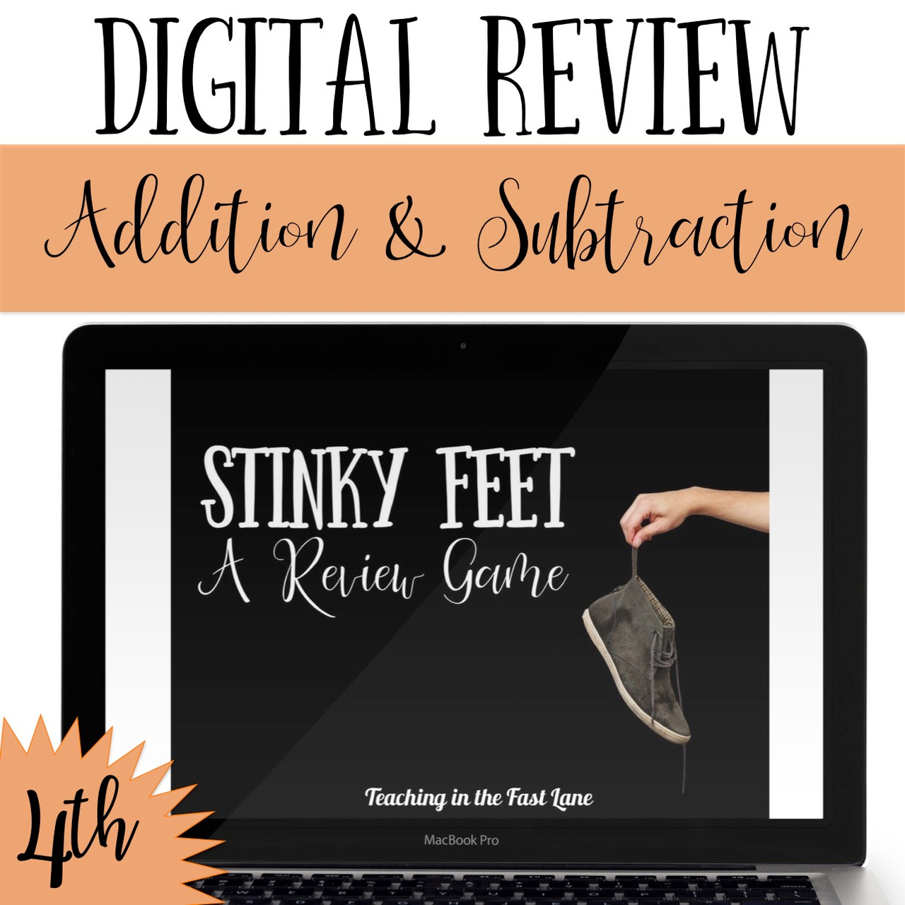 Addition and Subtraction Review Game - Digital Stinky Feet