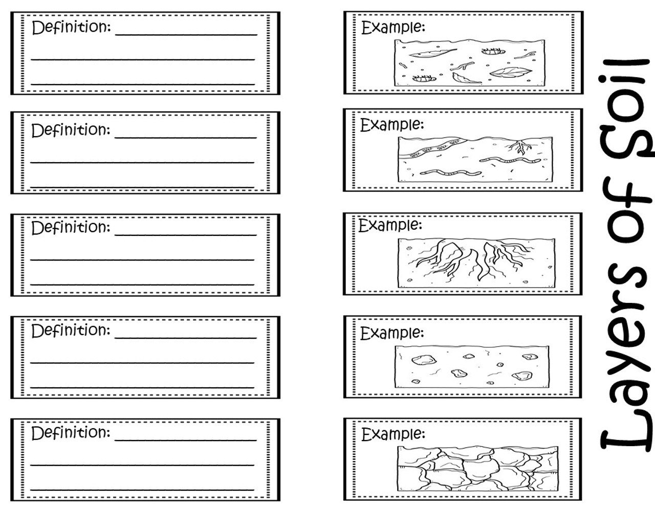 soil layers worksheet for kids