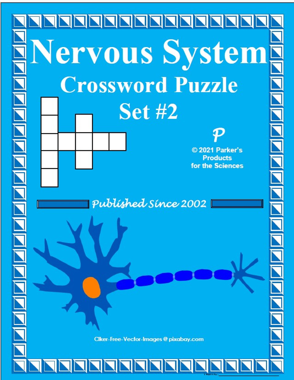 Nervous System Crossword Puzzle Set #2 Amped Up Learning