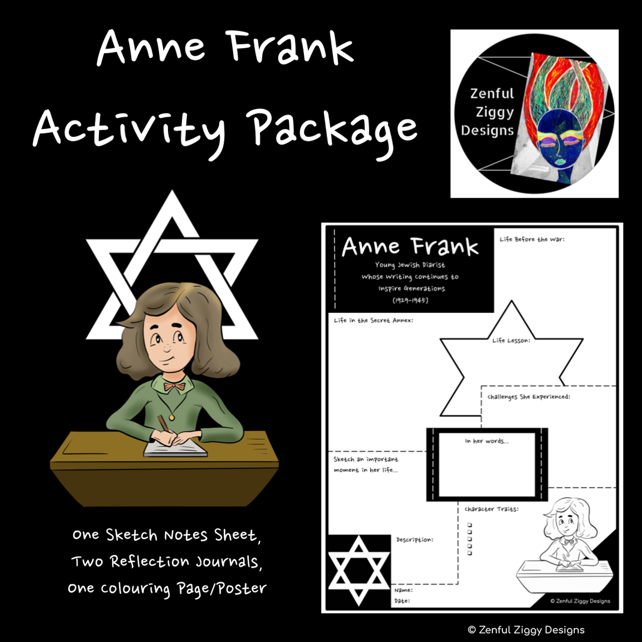 anne-frank-activity-package-printable-sketch-notes-journals-poster-amped-up-learning