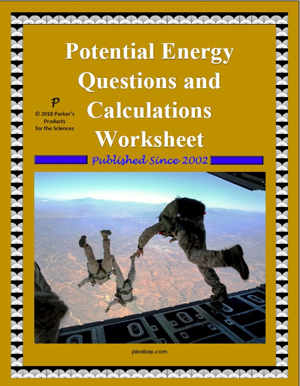Potential Energy Questions and Calculations Worksheet