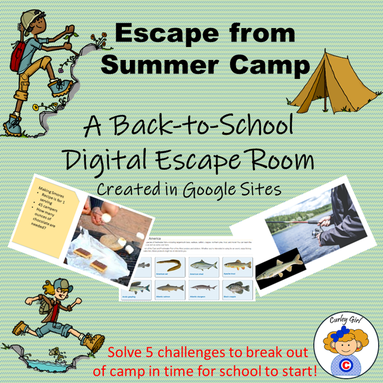 Escape from Summer Camp Back-to-School Digital Escape Room