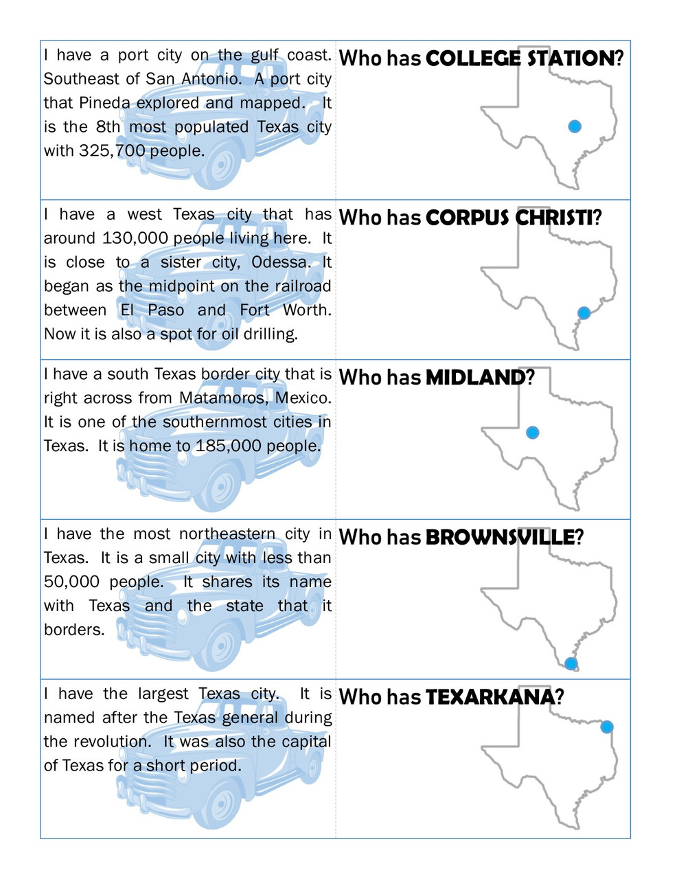 texas gulf coast living on I Have Who Has Texas Cities Bts Sale Amped Up Learning