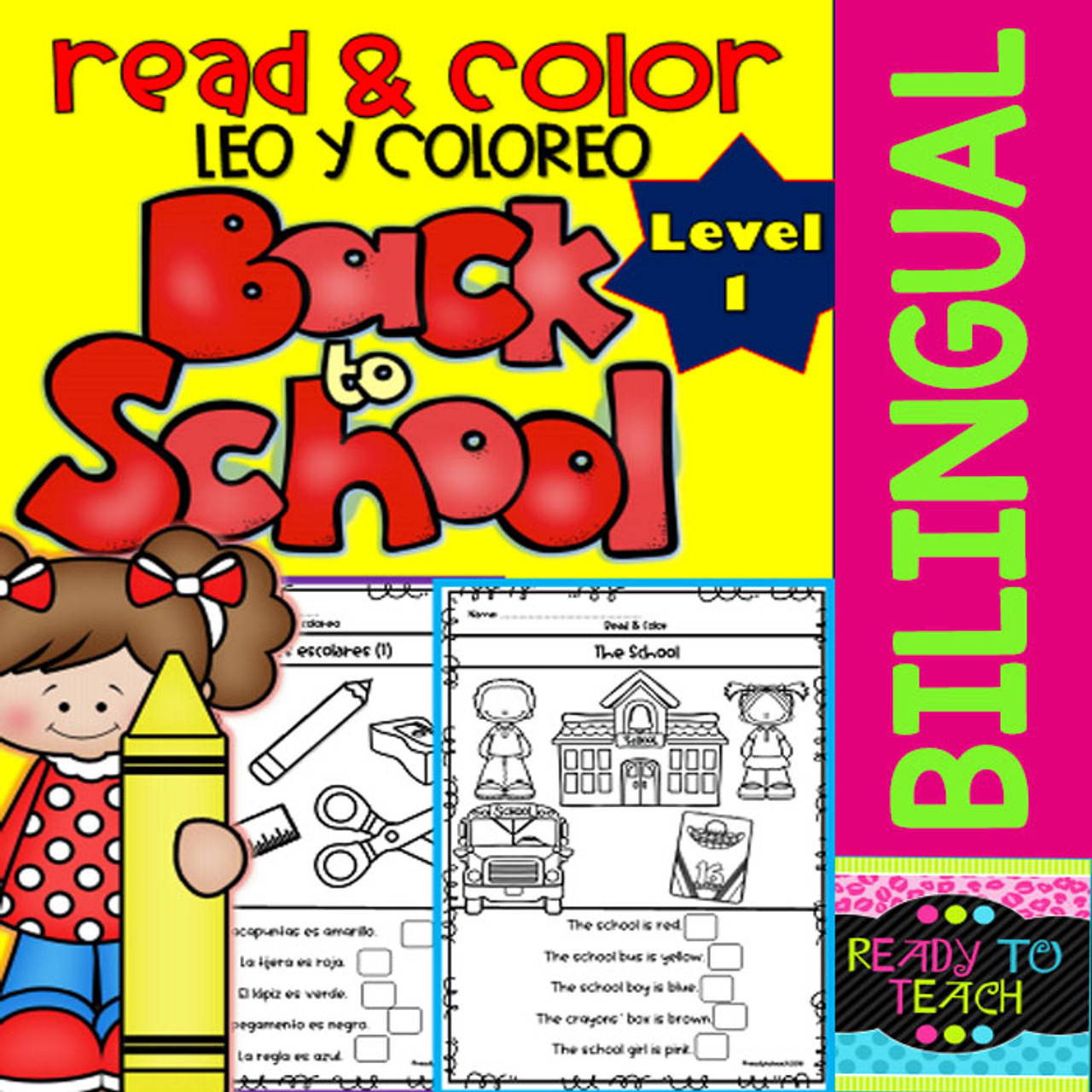 Read & Color - Leo y coloreo - Back to School - Amped Up Learning