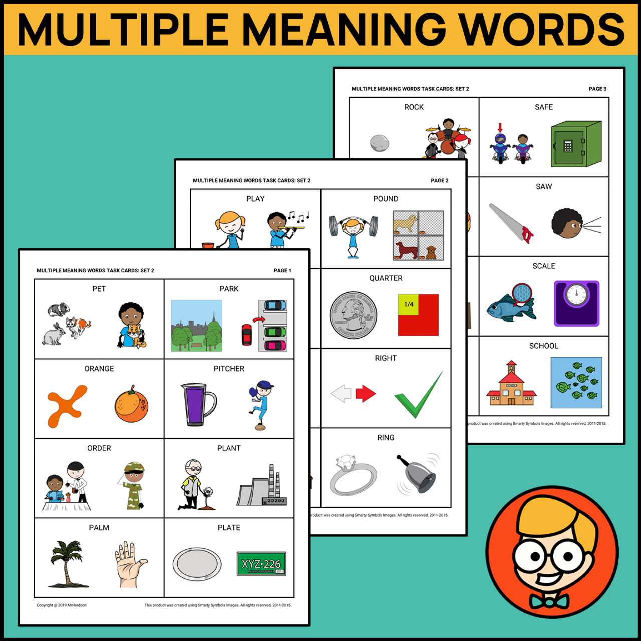 Multiple Meaning Words Task Cards - Set 2