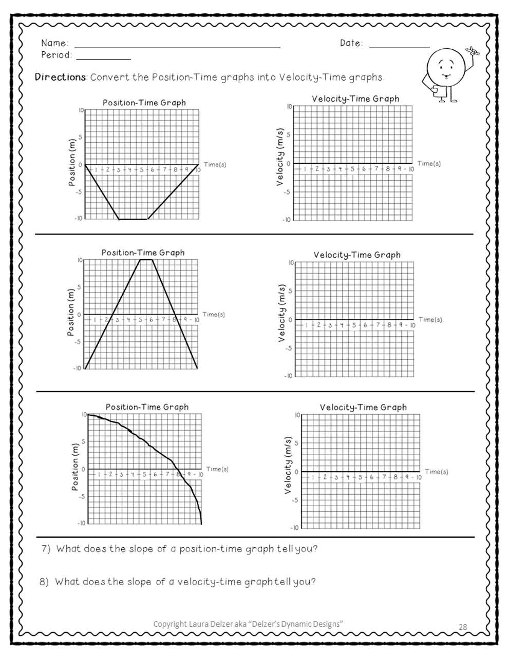 Position Time Graph Worksheet Answers Nidecmege
