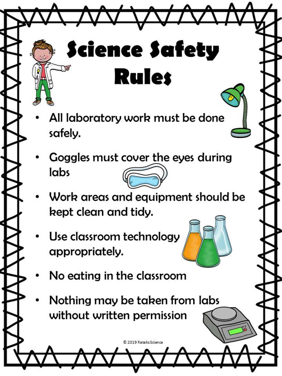 lab safety poster rubric