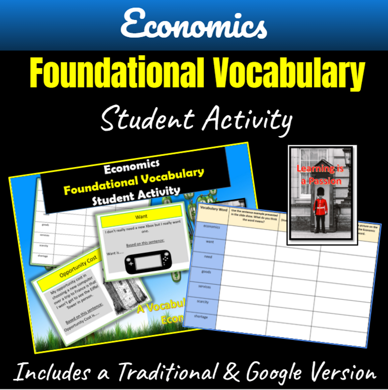 Economics: Foundational Economics Vocabulary Activity | Distance Learning