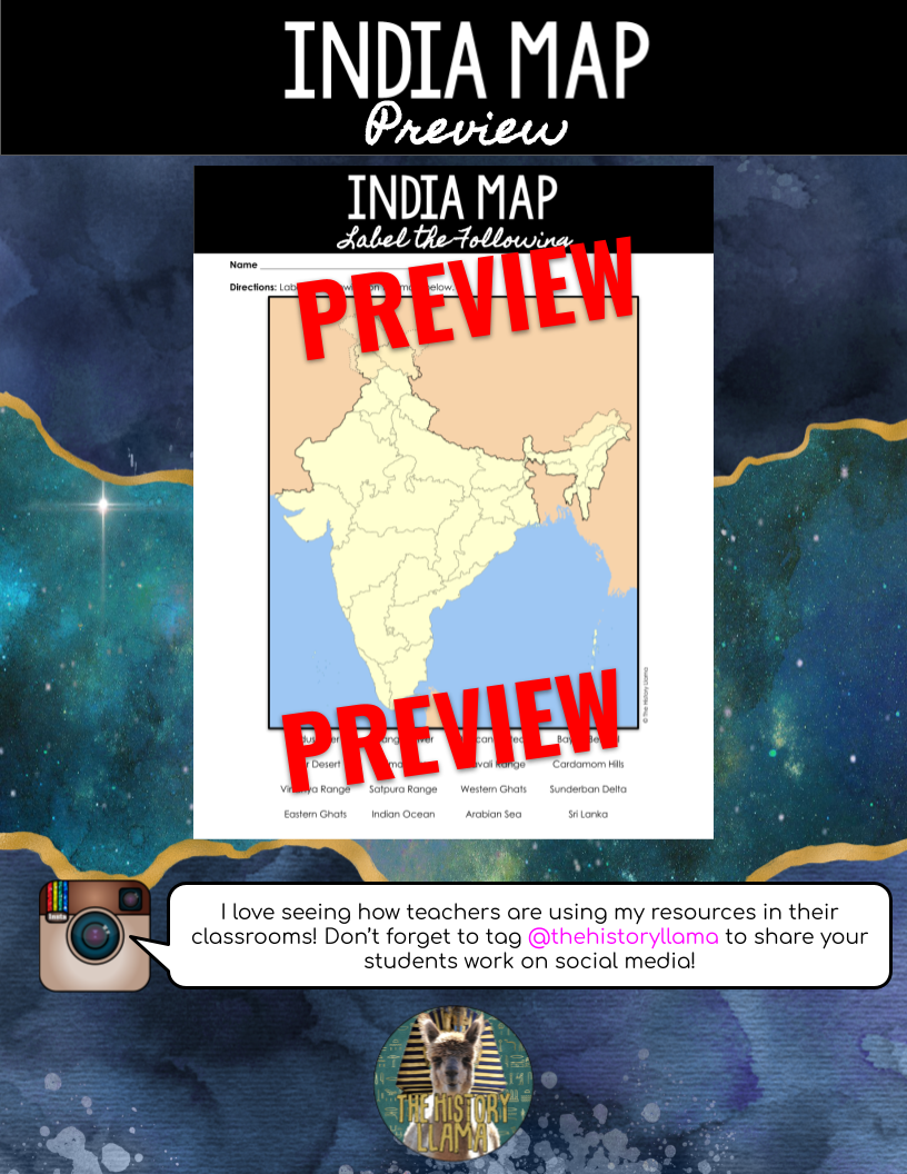 India Map - Print & Digital, Answer Key - FREEBIE - Amped Up Learning