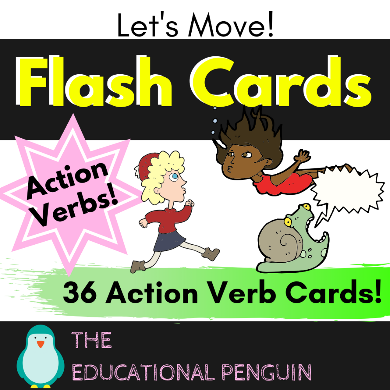 Flash Cards: Action Verbs - Amped Up Learning