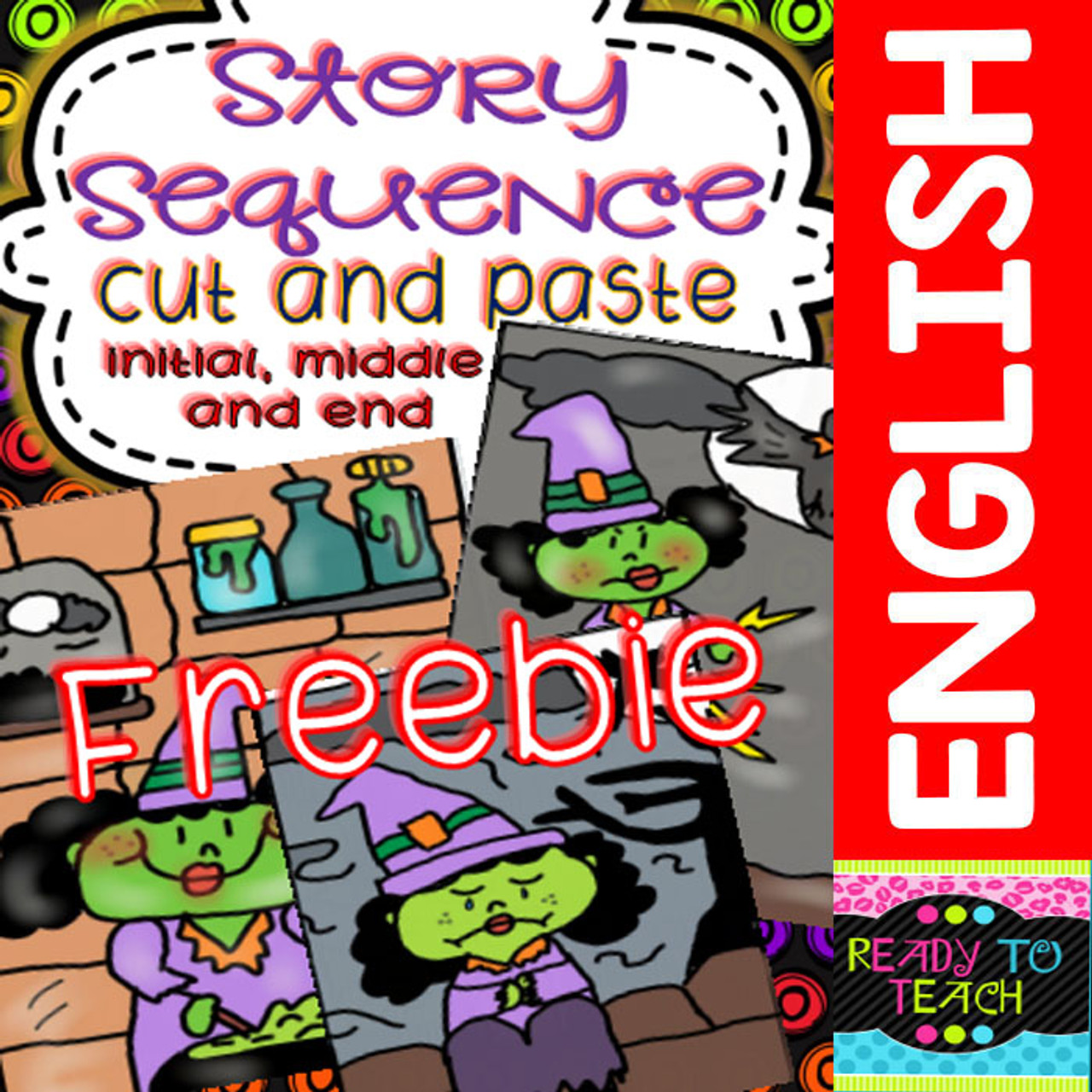Story Sequence - Cut and Paste - Halloween FREEBIE (2 Little Stories)