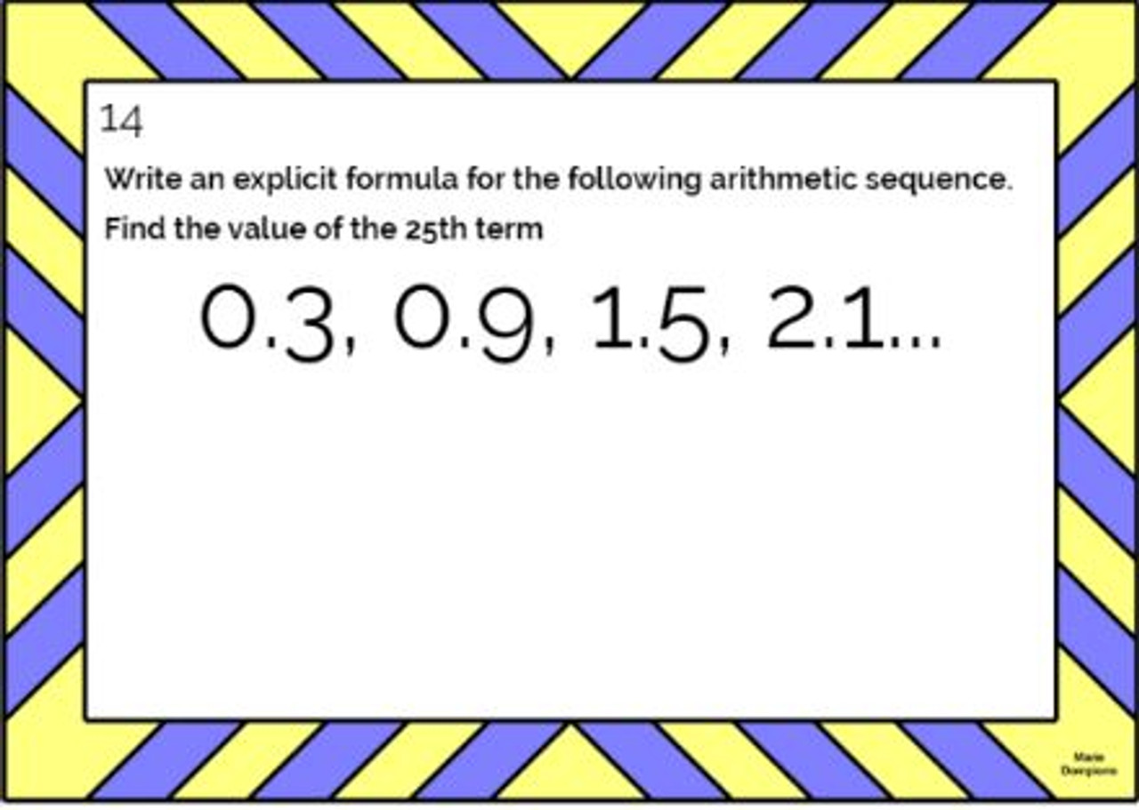 Arithmetic Sequence Explicit Formula image.