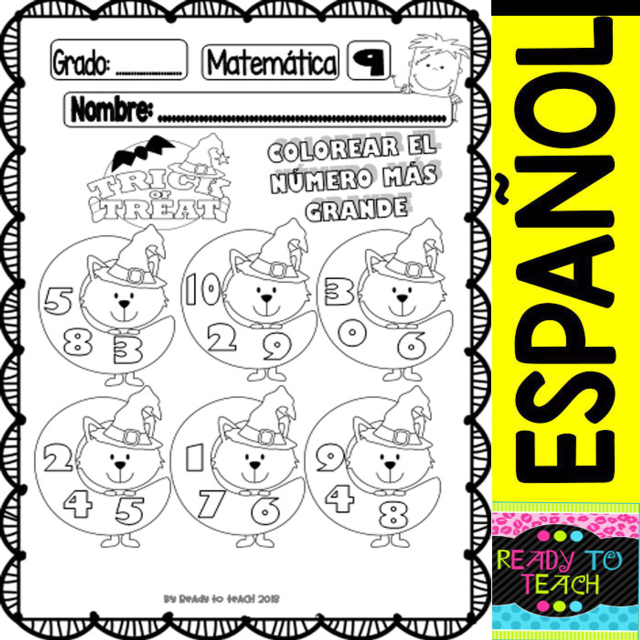 Big Small 2 B&W worksheet