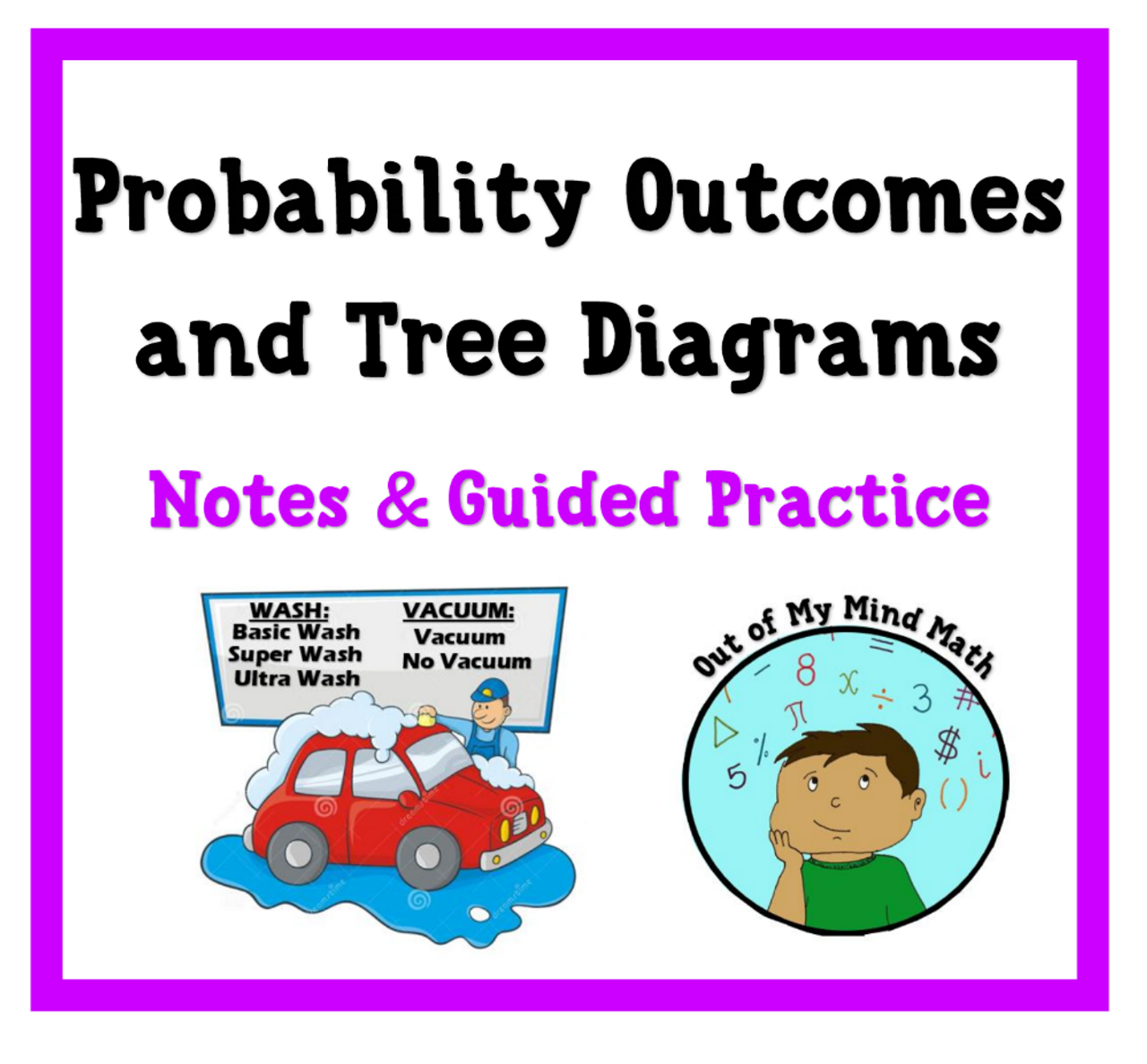 Probability Outcomes & Tree Diagrams: Notes with Guided Practice & Activity 