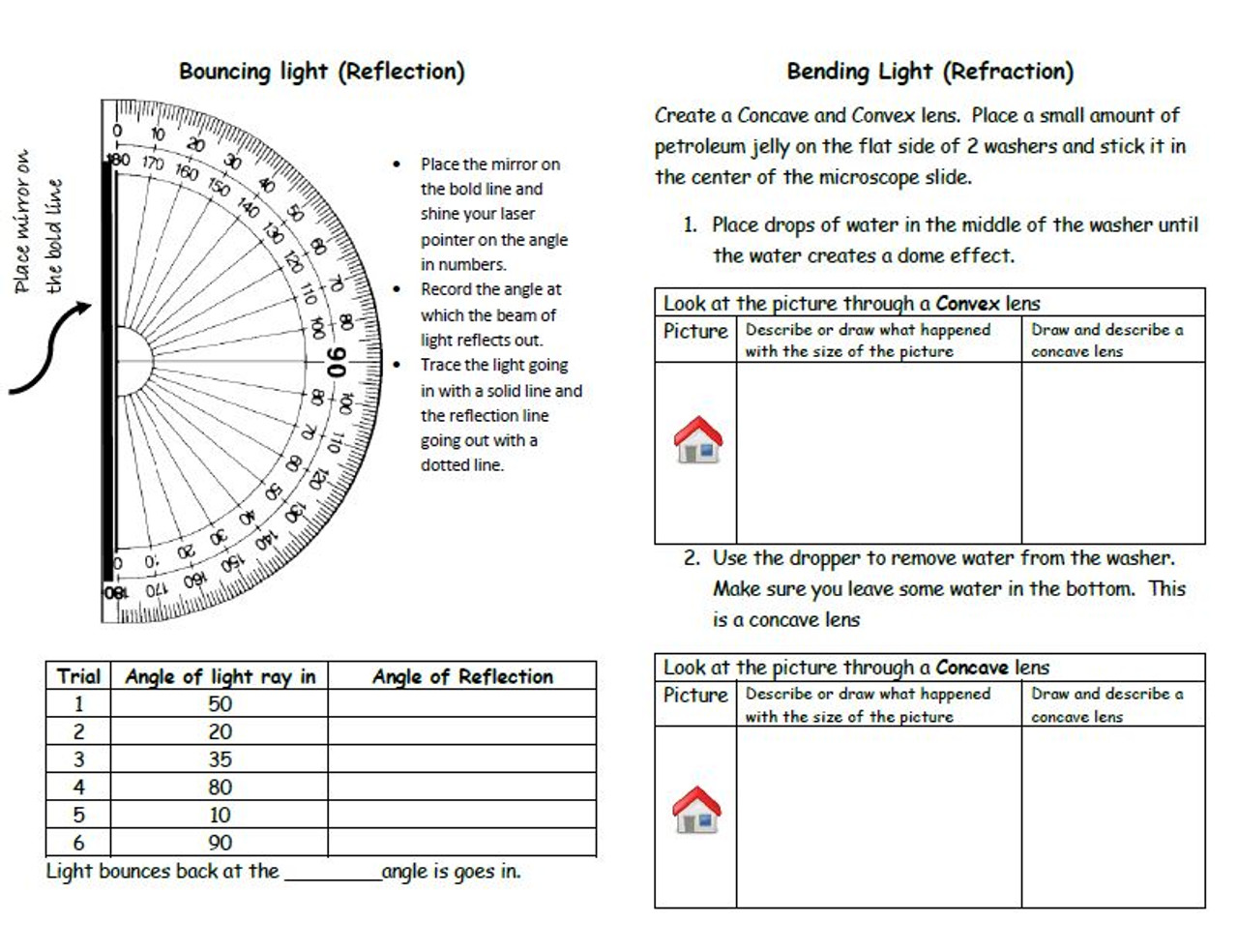 Light Lab (Refraction and Reflection) Amped Up Learning