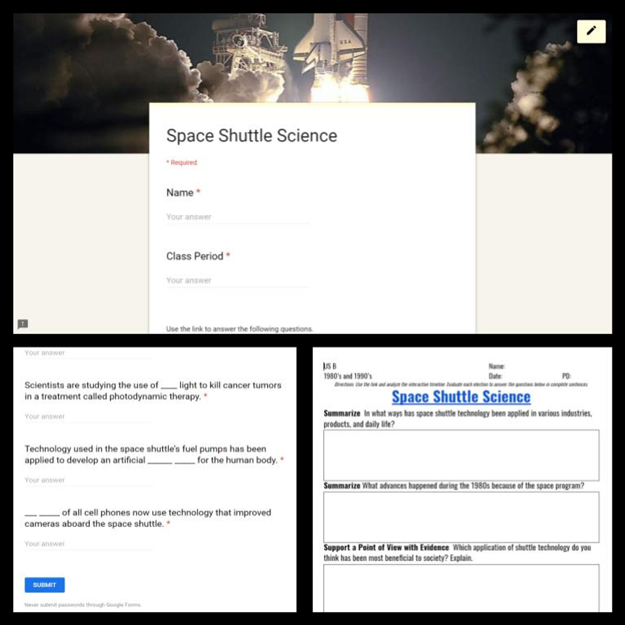 Interactive Image: Space Shuttle Science