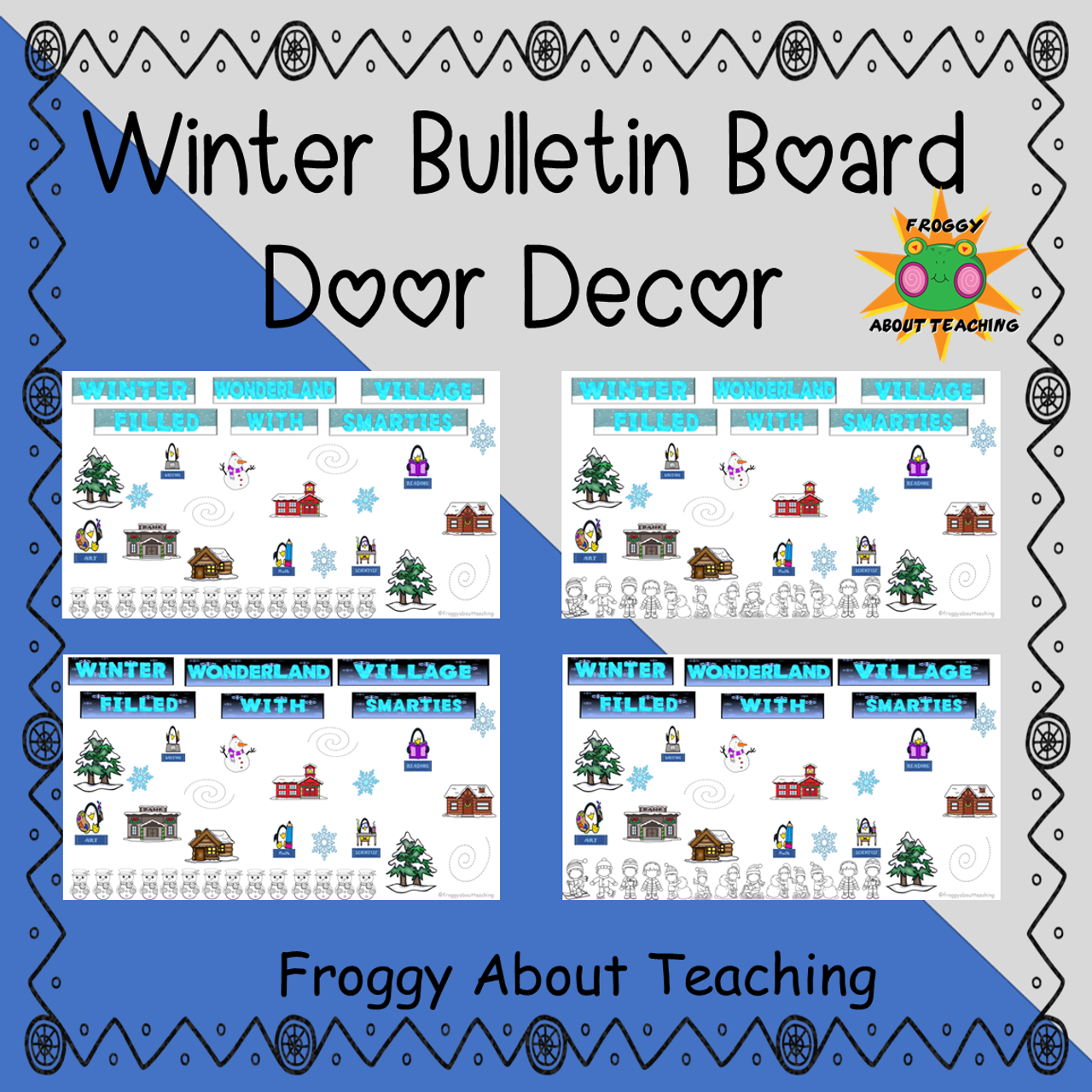 Classroom Winter Door/Bulletin Board Decorations 