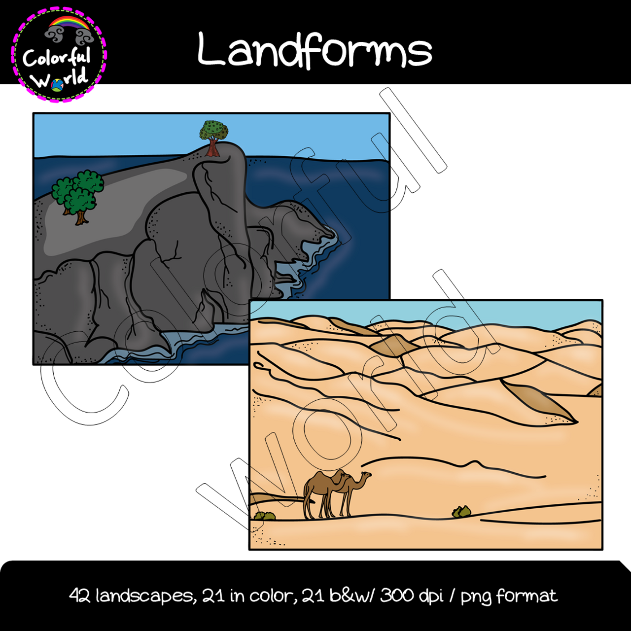 Landforms clipart