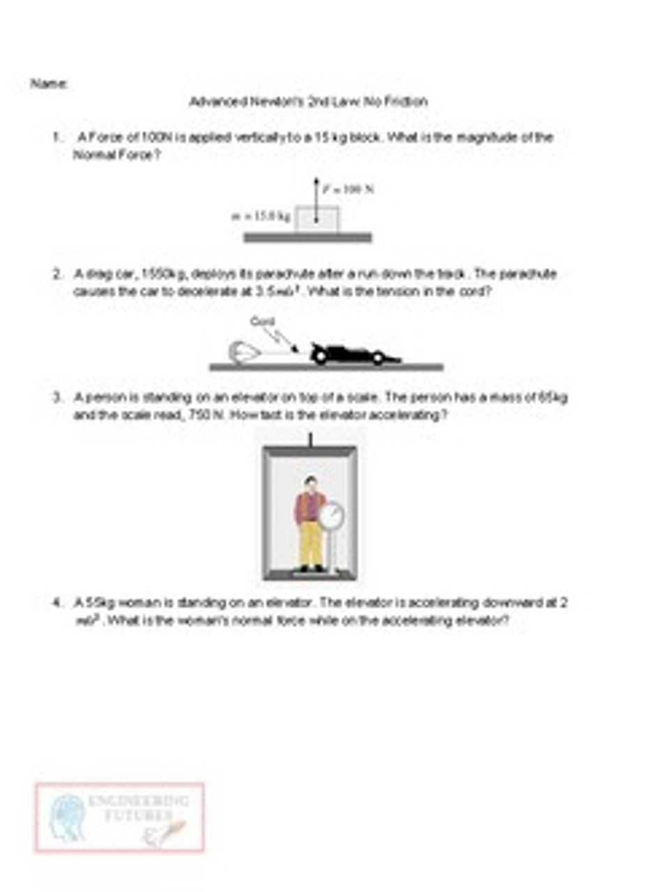 Newton's 2nd Law of Motion Worksheets: No Friction - Amped Up Learning newton-s-2nd-law-of-motion-worksheets-no-friction-amped-up-learning