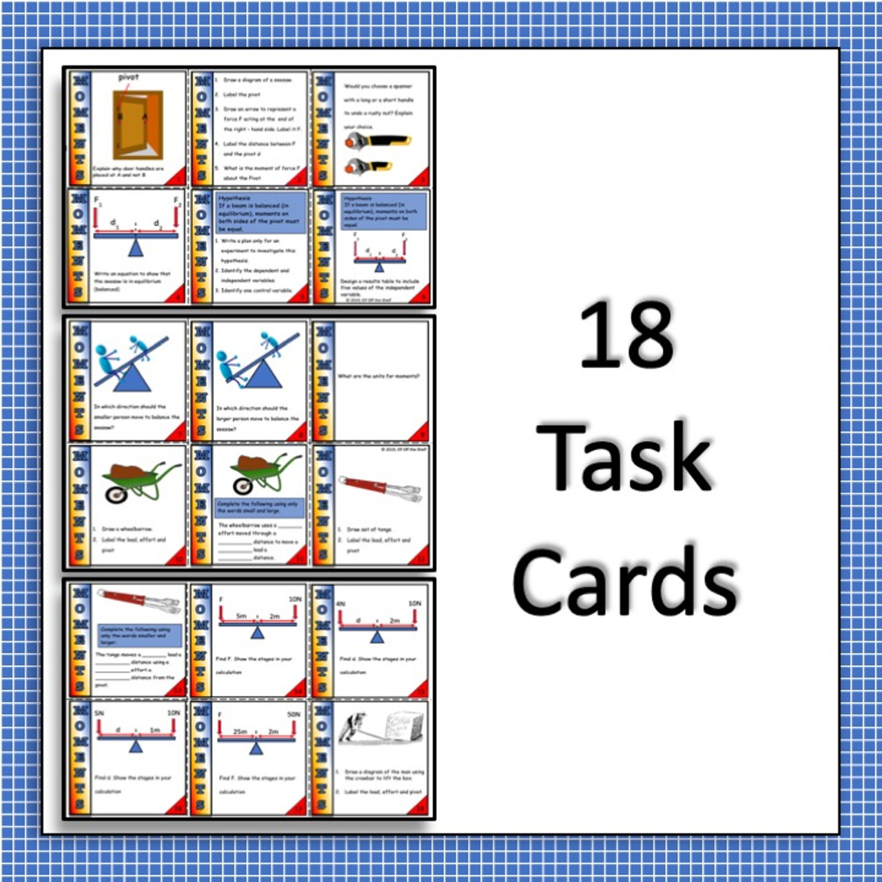 Forces - 12 Pressure Task Cards for Middle School Science