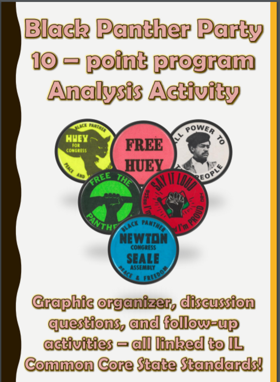 Black Panther Party 10-Point Program Analysis Activity & Graphic Organizer