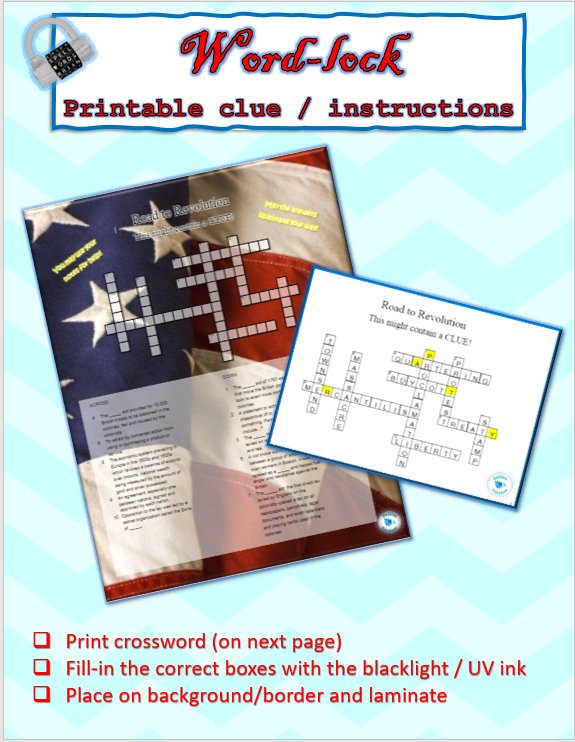 Road to Revolution Breakout Box Activity - Escape Room - Amped Up Learning