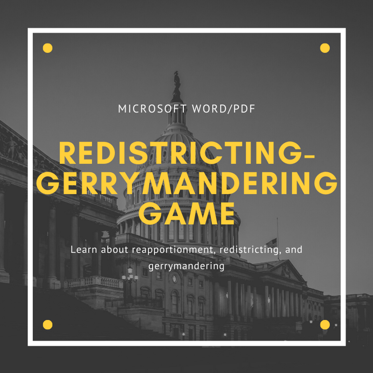 Redistricting-Gerrymandering Game