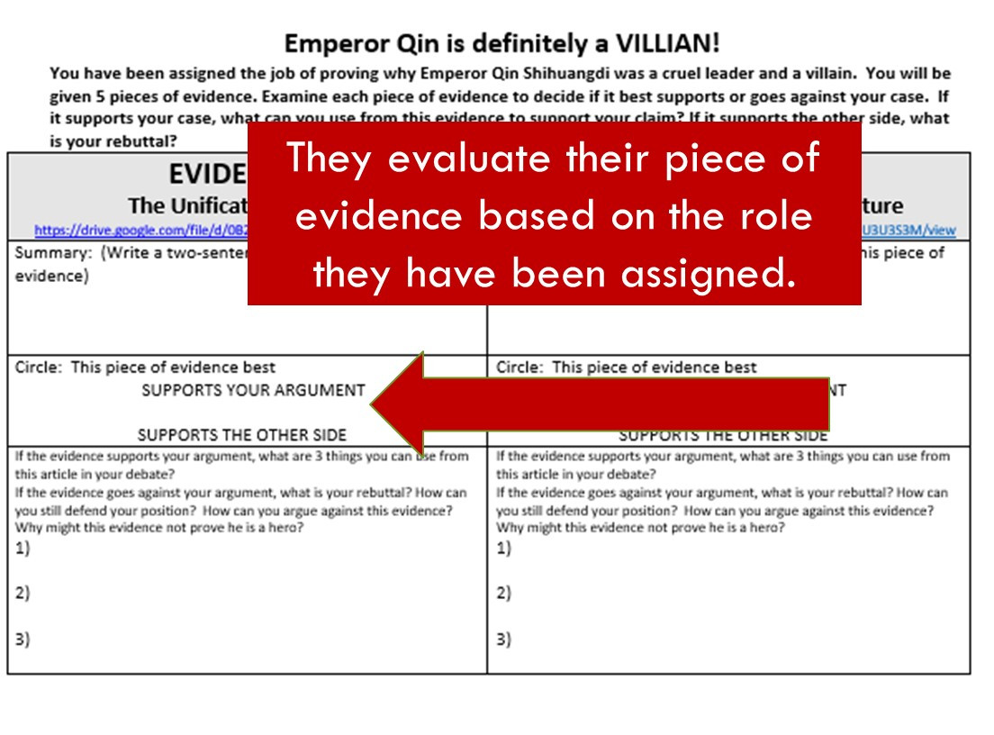 First Emperor Qin Evidence Analysis Hero or Villain? Amped Up Learning