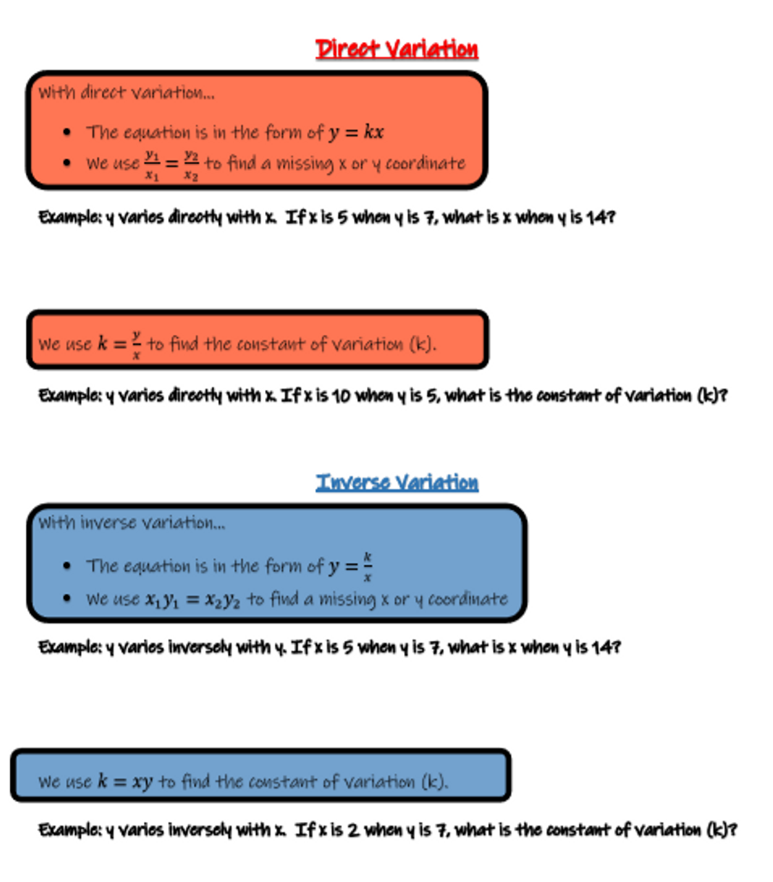 inverse variation real life examples