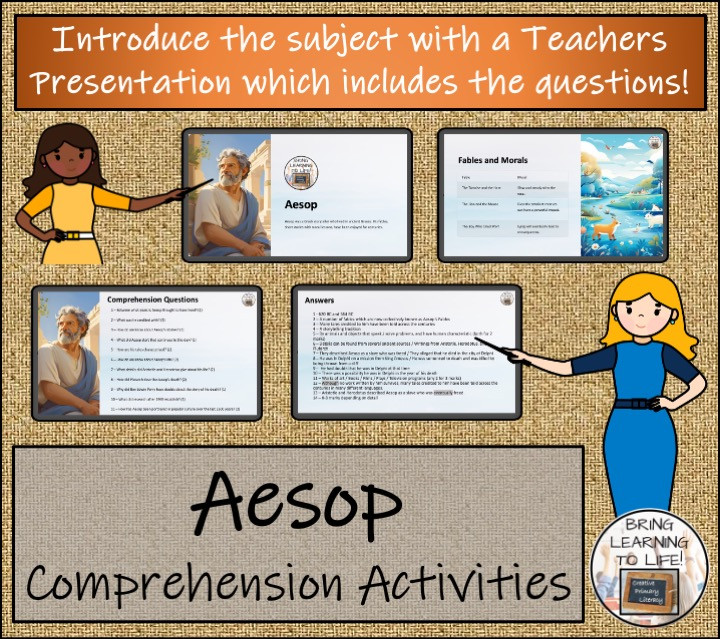 Aesop Close Reading Comprehension Activities | 5th Grade & 6th Grade ...