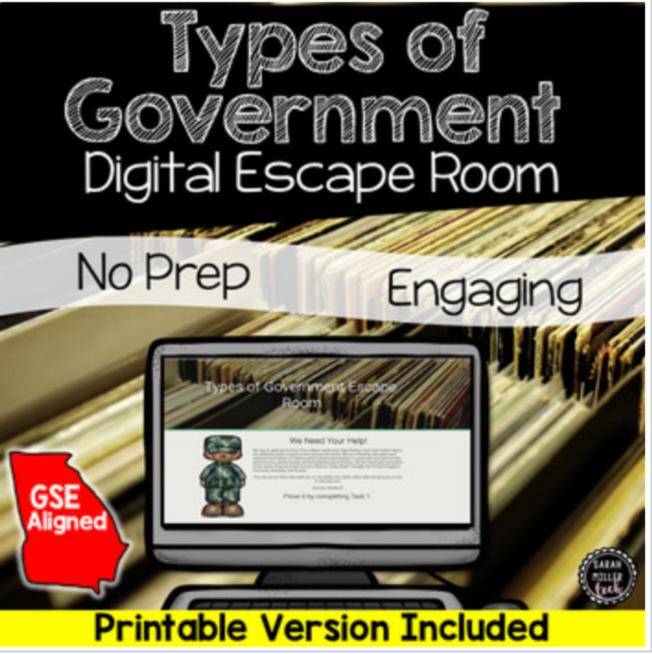 Types of Government Escape Room (SS6CG1, SS6CG3, SS6CG3, SS6CG4)